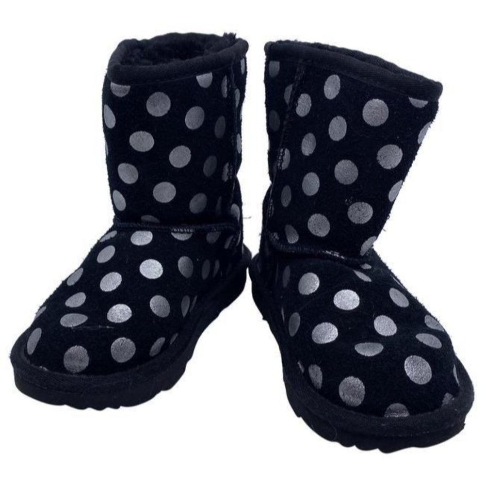 Ugg Australia Black White W Polka Dot Kid Bootsboo
